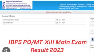 IBPS POMT-XIII Main Exam Result 2023