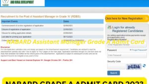 NABARD Assistant Manager Grade A Mains Date 2023 Admit Card