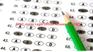 RPSC Junior Legal Officer Answer key 2023