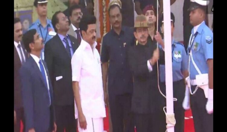 Governor Ravi Showcases Tamil Pride in Flag Unfurling Ceremony