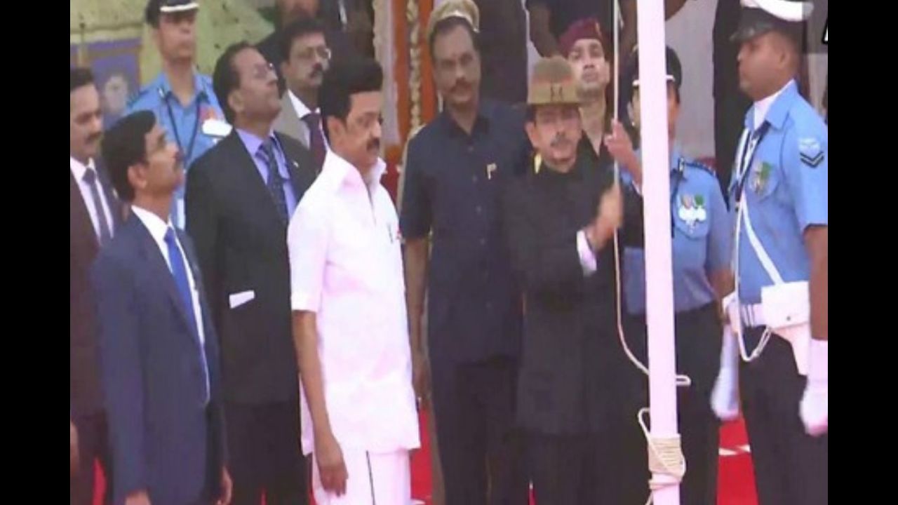 Governor Ravi Showcases Tamil Pride in Flag Unfurling Ceremony